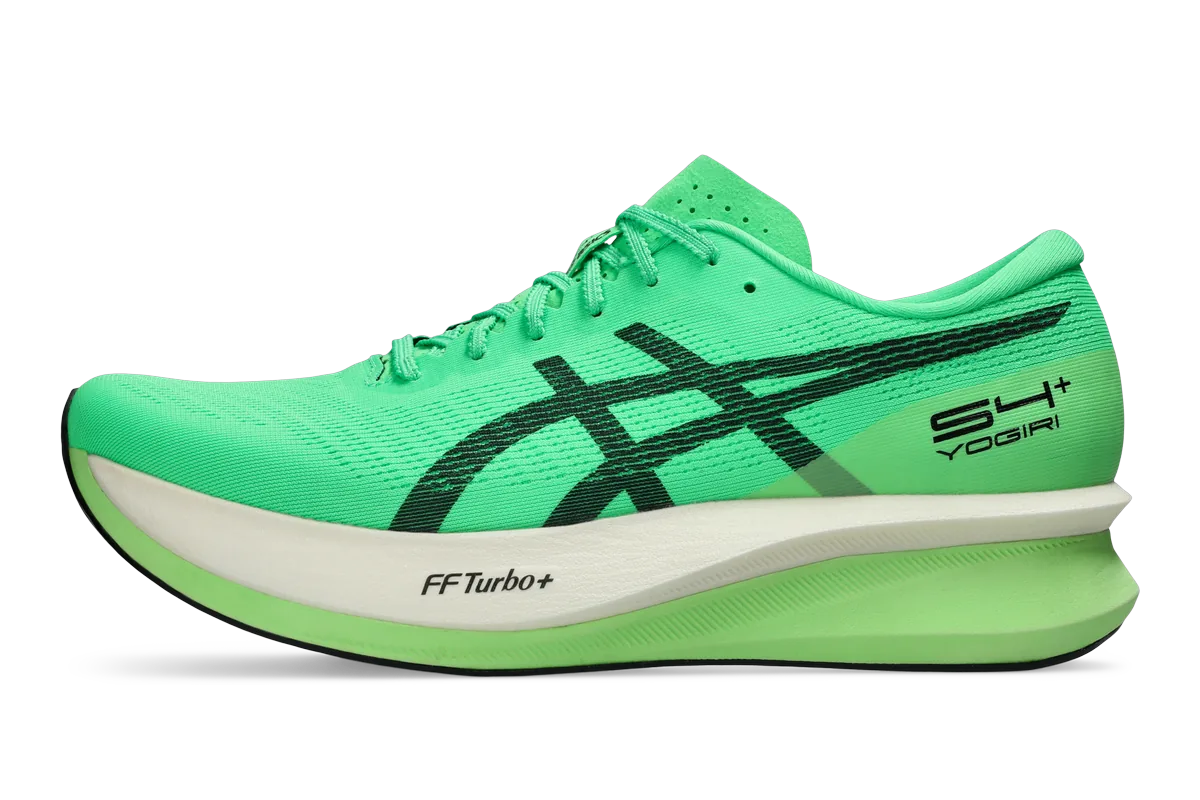 ASICS S4+ Yogiri verte, vue de profil
