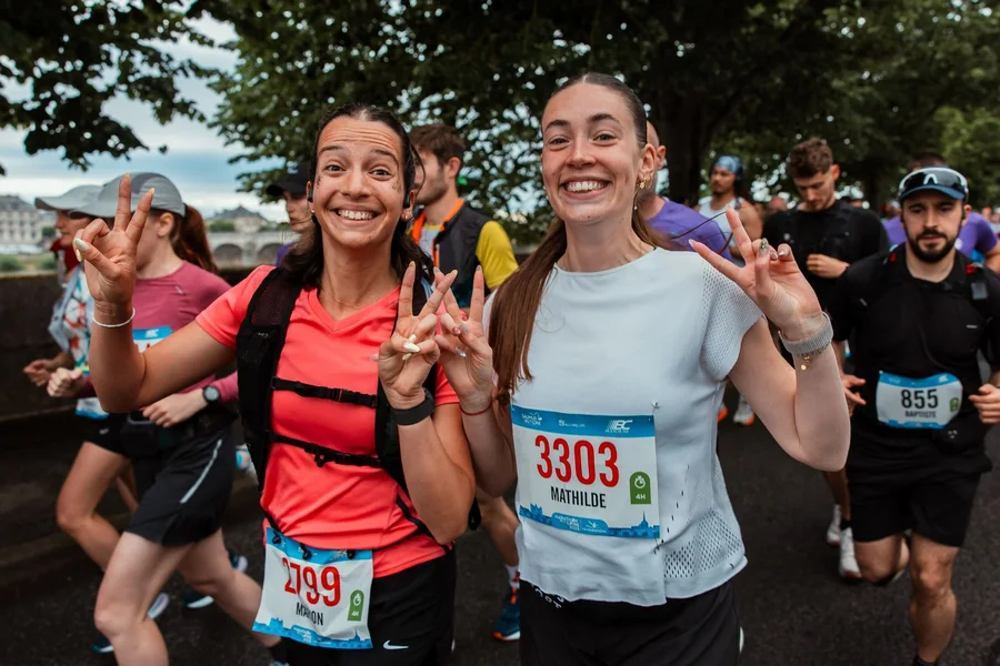 Participantes du Marathon de la Loire à Saumur, photographie d’archive.