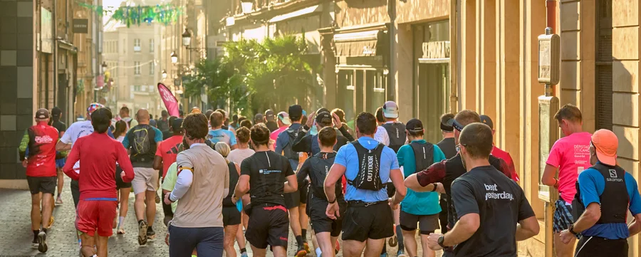 Coureurs dans les rues de Metz, visuel diffusé par l’organisateur.