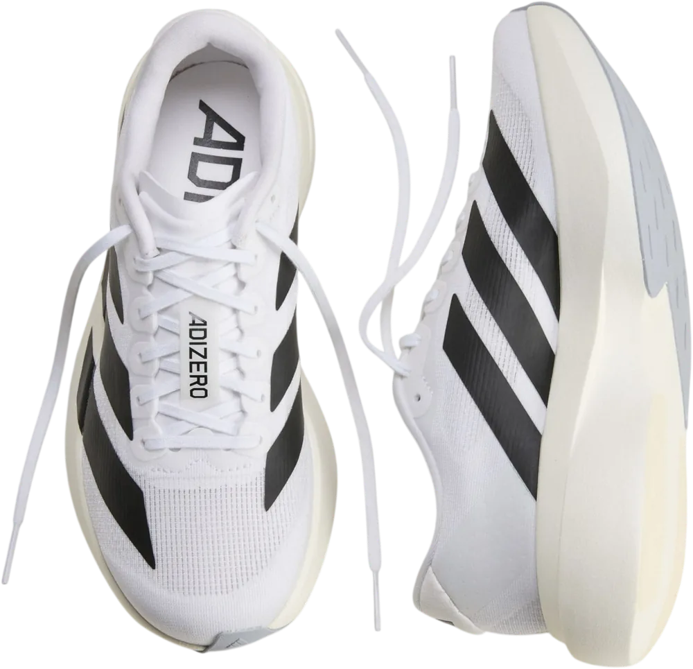 adidas Adizero EVO SL Cloud White / Core Black / Cloud White femme, vue de dessus