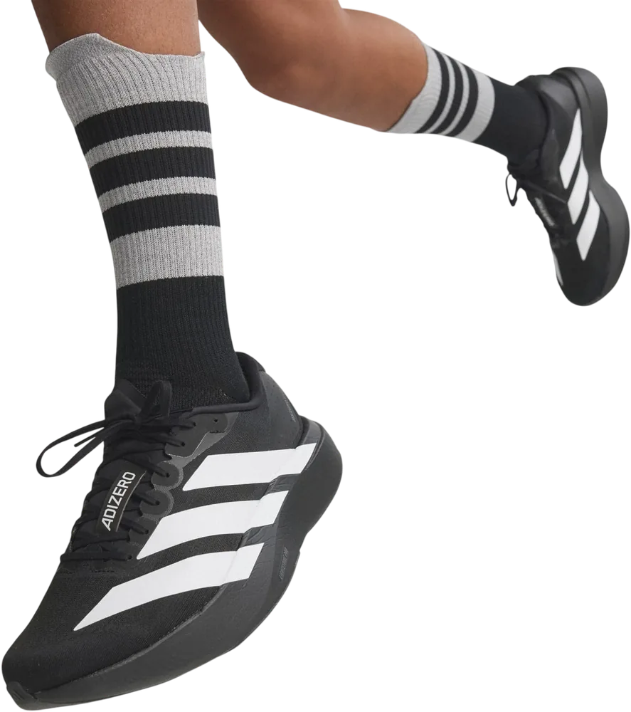 adidas Adizero EVO SL Core Black / Cloud White / Core Black homme, vue trois quarts