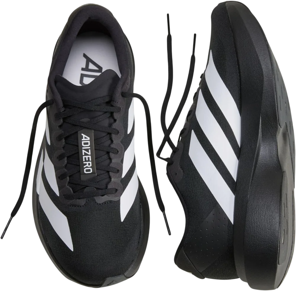 adidas Adizero EVO SL Core Black / Cloud White / Core Black homme, vue de dessus