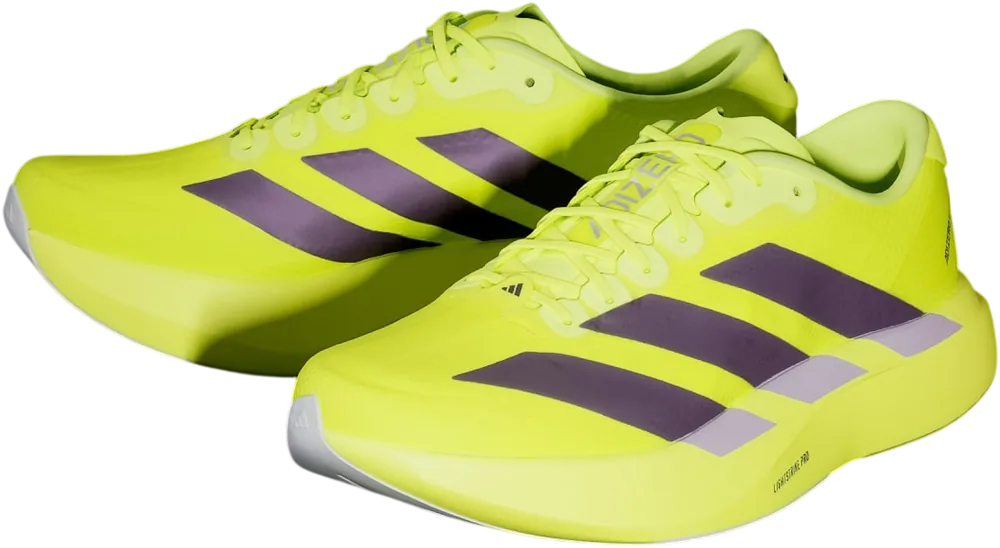 adidas Adizero EVO SL Woven Solar Yellow / Aurora Plum / Powder Plum homme, autre vue