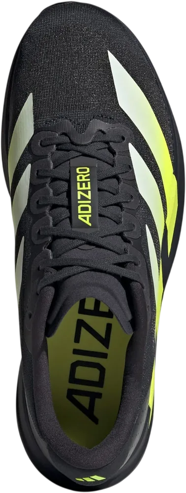 adidas Adizero EVO SL Night Grey / Solar Yellow / Grey One homme, vue de dessus