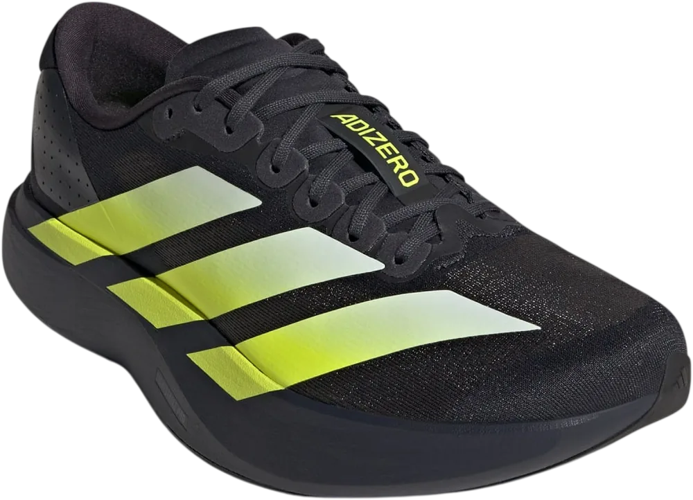 adidas Adizero EVO SL Night Grey / Solar Yellow / Grey One homme, vue trois quarts