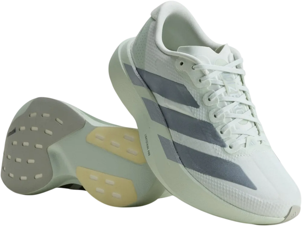 adidas Adizero EVO SL Crystal Jade / Tech Grey Metallic / Wonder Silver femme, vue trois quarts