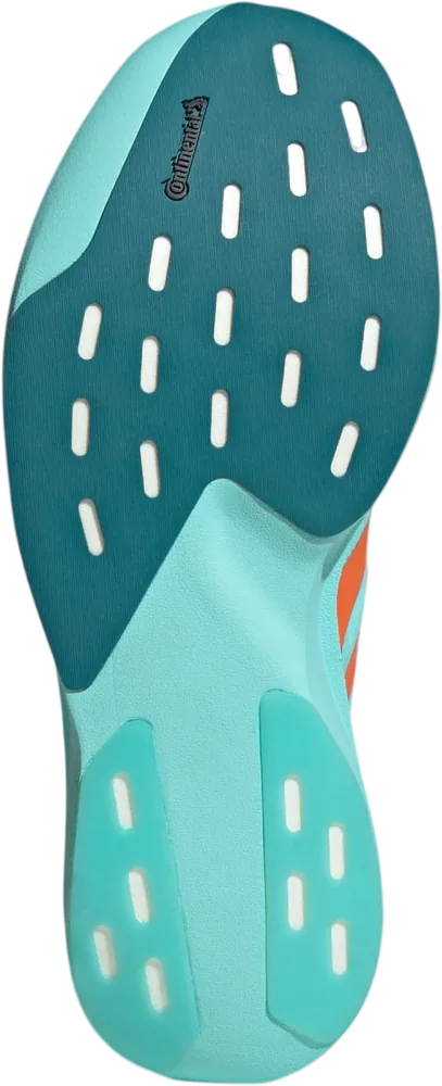 adidas Adizero EVO SL Flash Aqua / Impact Orange / Arctic Fusion homme, semelle extérieure