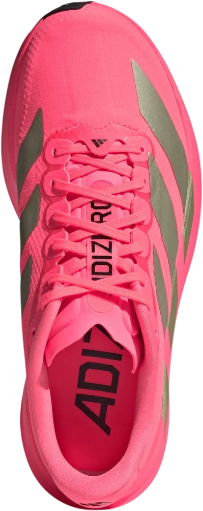adidas Adizero EVO SL Solar Turbo / Core Black / Carbon femme, vue de dessus