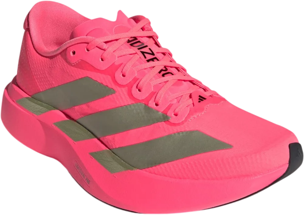 adidas Adizero EVO SL Solar Turbo / Core Black / Carbon femme, vue trois quarts