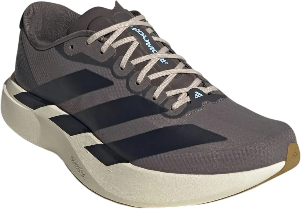 adidas Adizero EVO SL Charcoal / Night Grey / Clear Sky homme, vue trois quarts