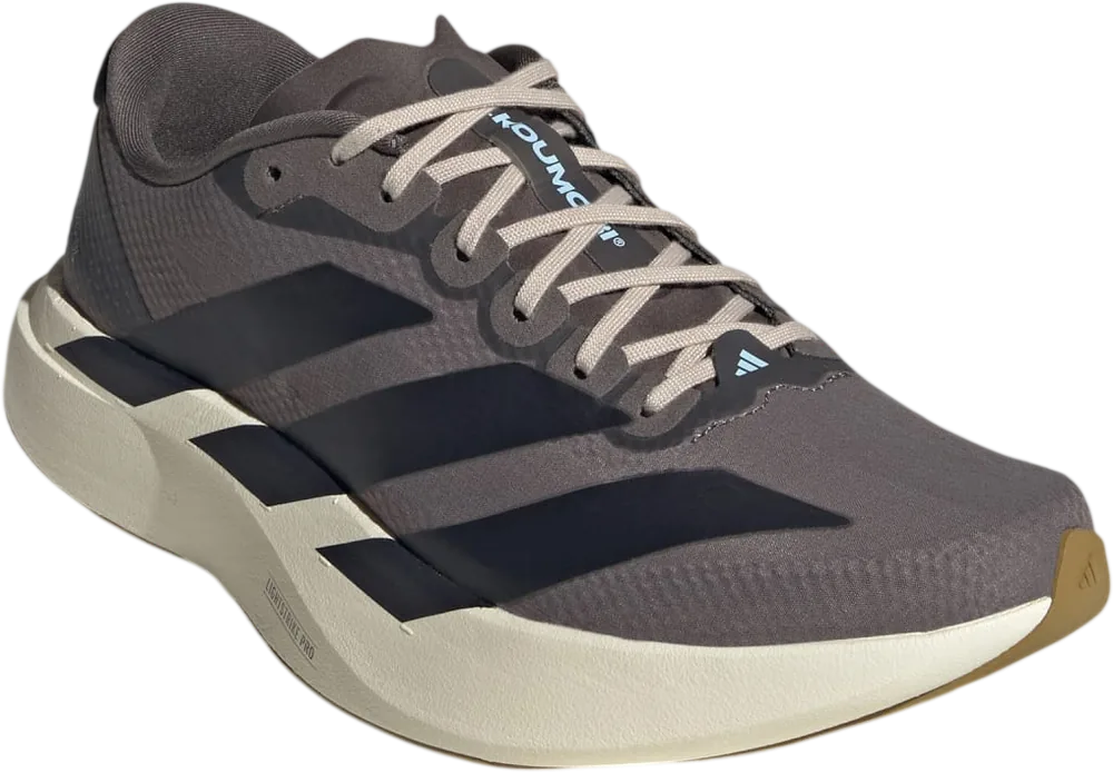 adidas Adizero EVO SL Charcoal / Night Grey / Clear Sky femme, vue trois quarts