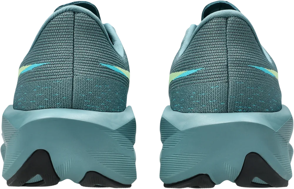 ASICS Novablast 6 Foggy Teal / Illuminate Yellow homme, vue arrière
