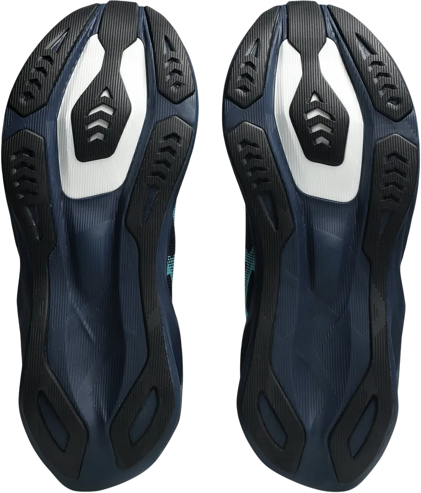 ASICS Novablast 6 Midnight / Energy Aqua homme, semelle extérieure