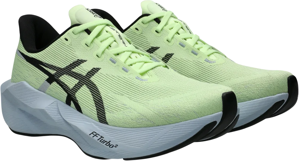 ASICS Novablast 6 Illuminate Yellow / Black homme, vue trois quarts