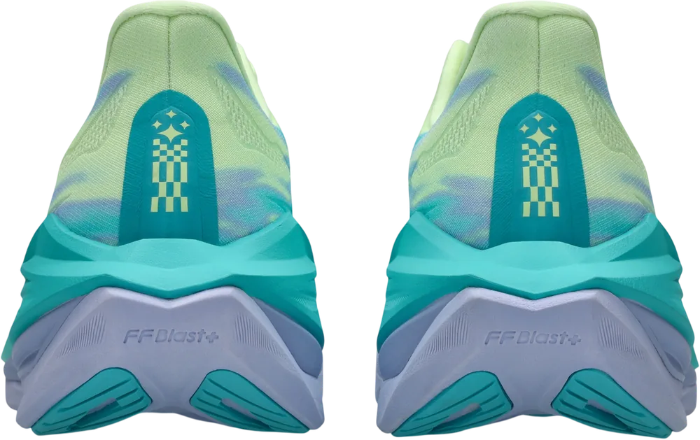 ASICS Superblast 3 Illuminate Yellow / Energy Aqua unisexe, vue arrière