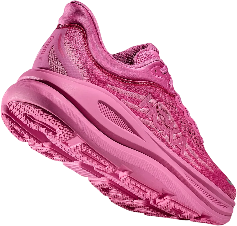 HOKA Bondi 9 Crabapple/Crabapple, vue trois quarts