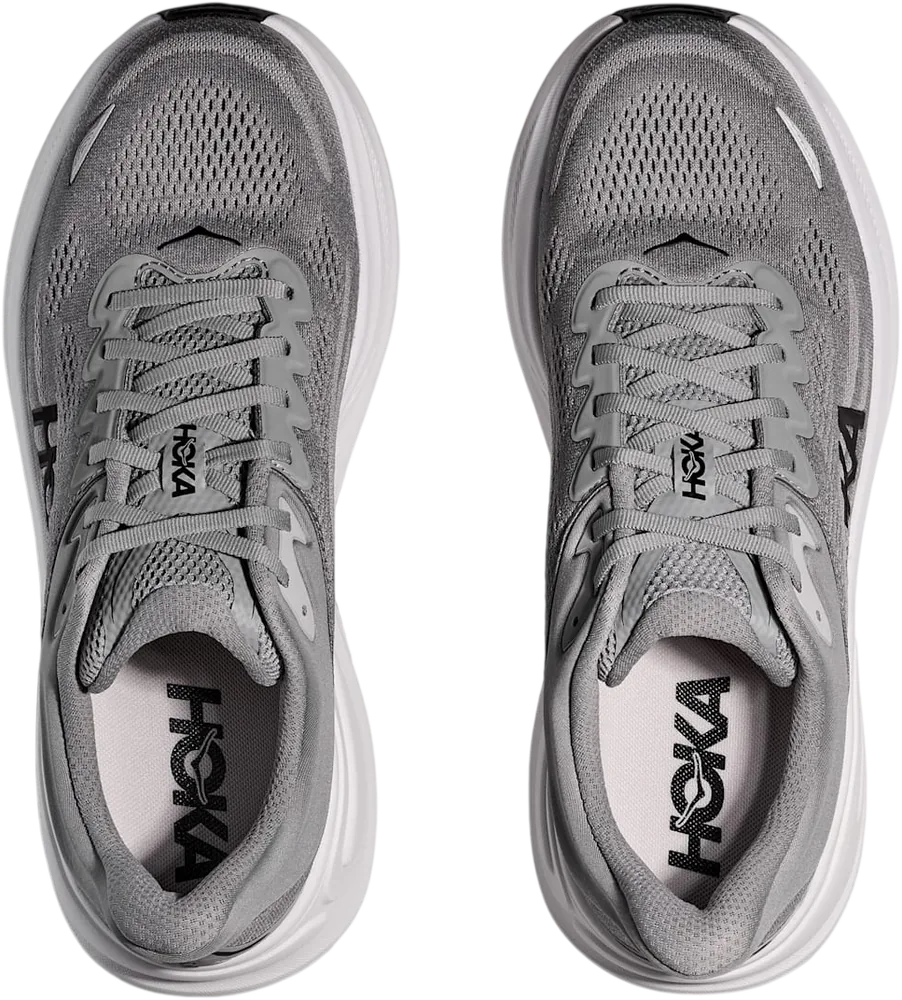 HOKA Bondi 9 Galactic Grey/Stellar Grey, vue de dessus