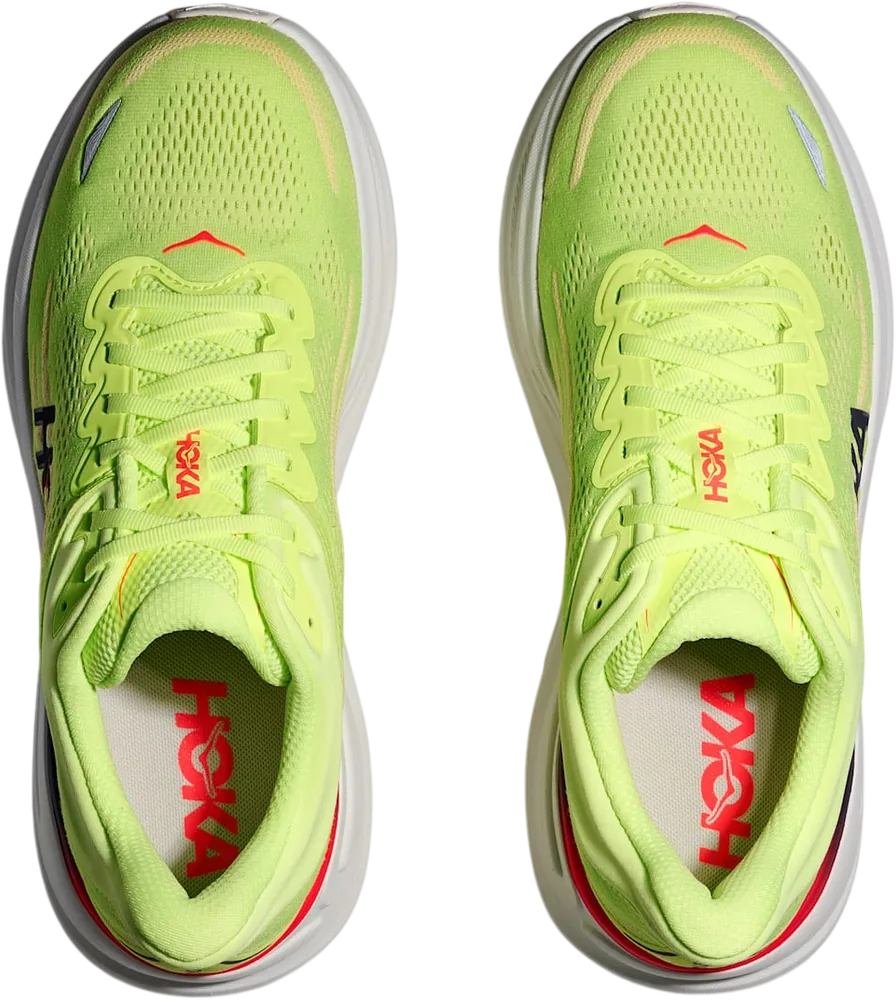 HOKA Bondi 9 Neon Yuzu/Sunlight, vue de dessus