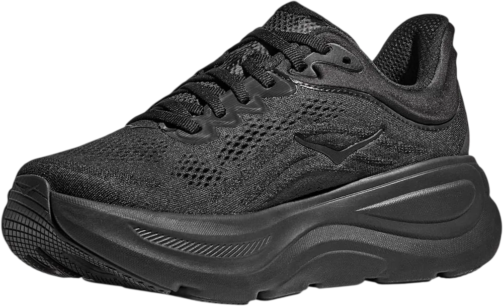 HOKA Bondi 9 Black, vue trois quarts