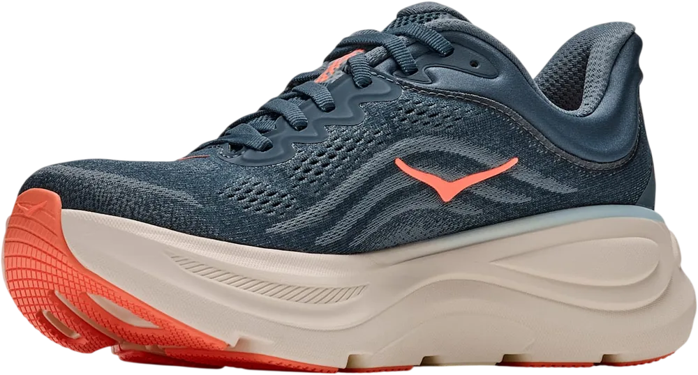HOKA Bondi 9 Faded Navy/Slate Blue, vue trois quarts