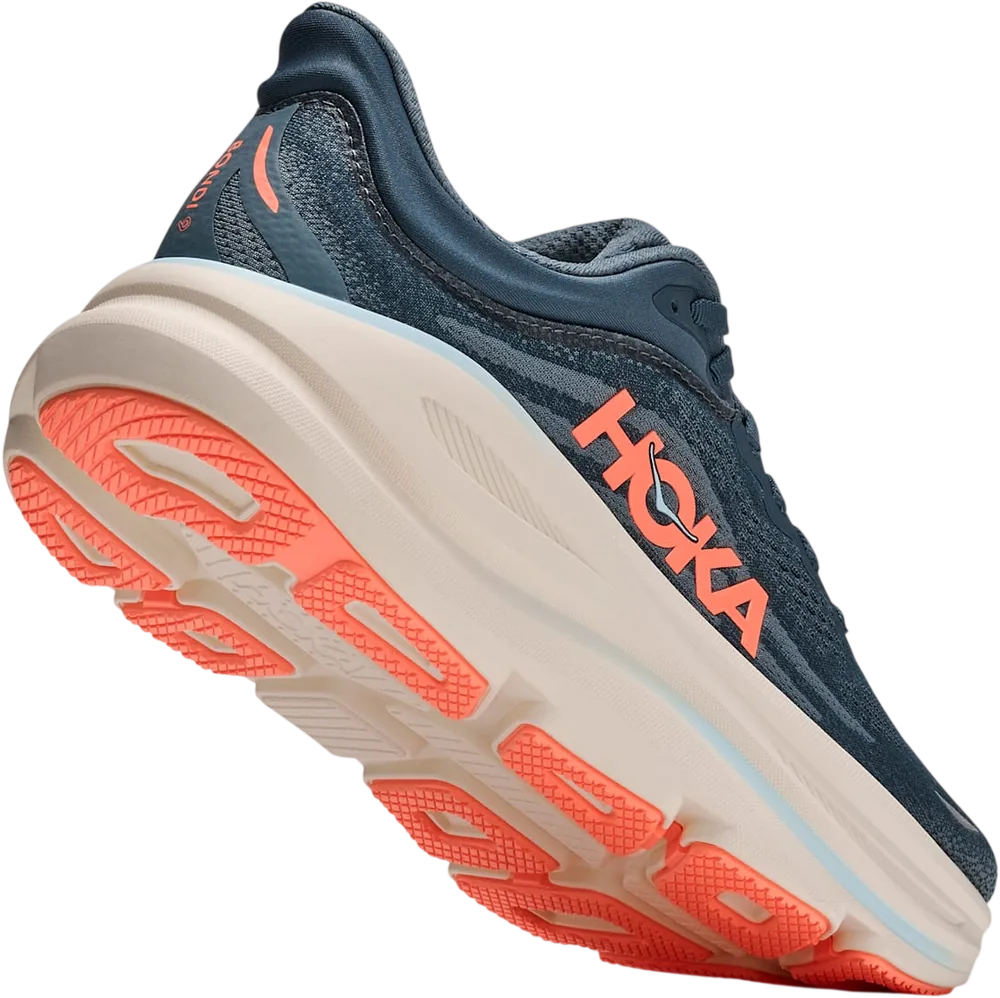 HOKA Bondi 9 Faded Navy/Slate Blue, vue trois quarts