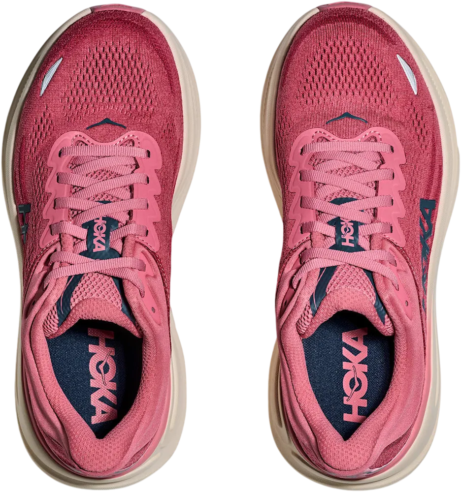 HOKA Bondi 9 Lingonberry/Cranberry, vue de dessus