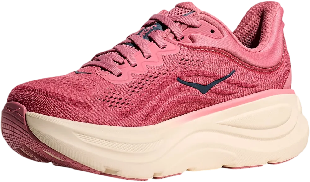 HOKA Bondi 9 Lingonberry/Cranberry, vue trois quarts
