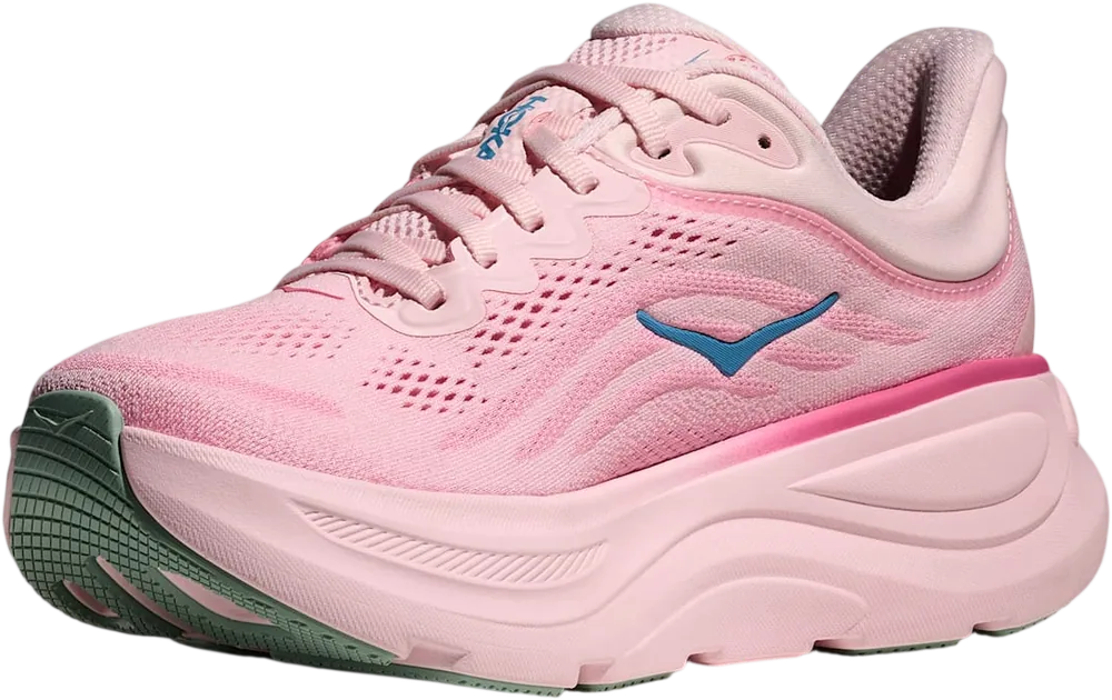 HOKA Bondi 9 Rose Tea/Petal, vue trois quarts