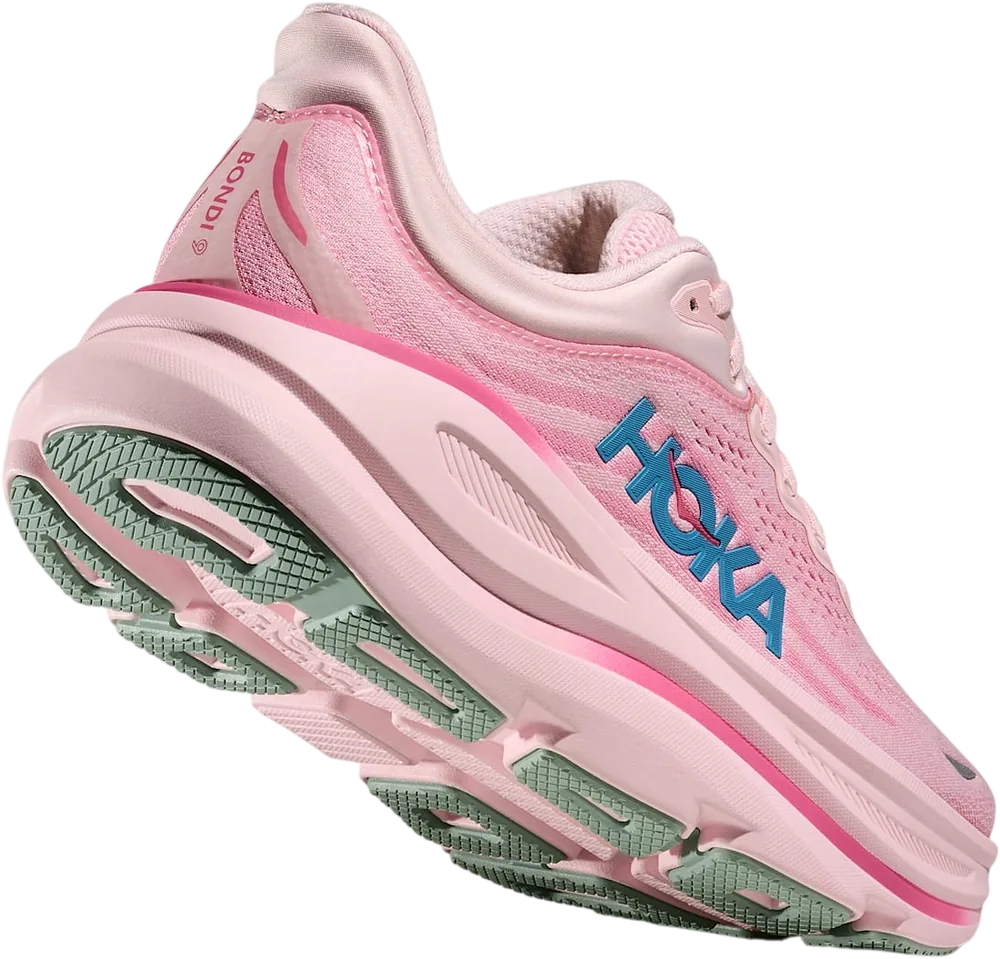 HOKA Bondi 9 Rose Tea/Petal, vue trois quarts