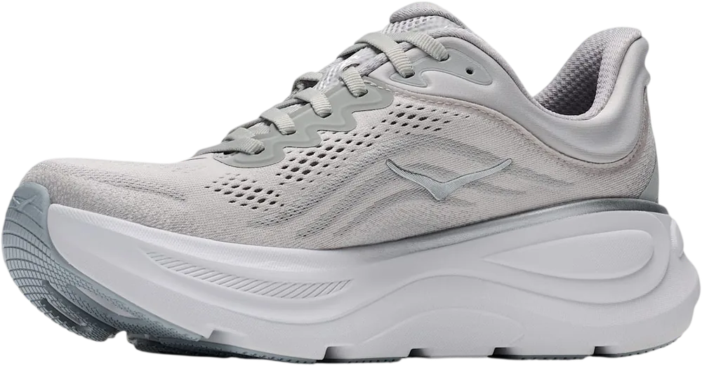 HOKA Bondi 9 Stardust/Mineral Blue, vue trois quarts