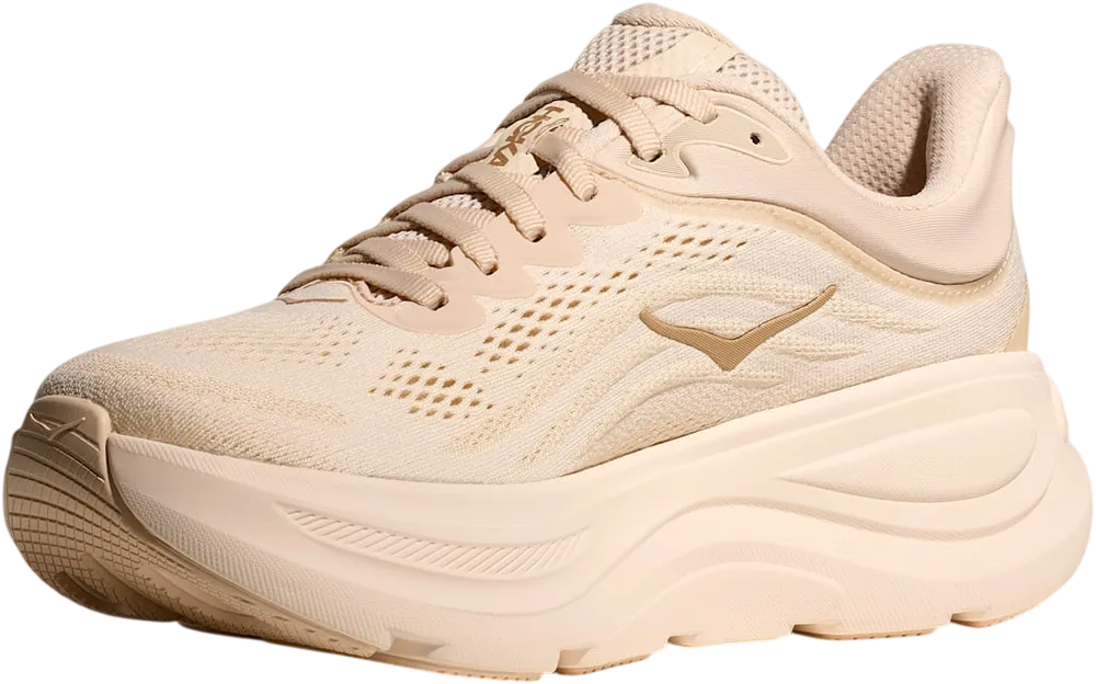 HOKA Bondi 9 Vanilla/Birch, vue trois quarts