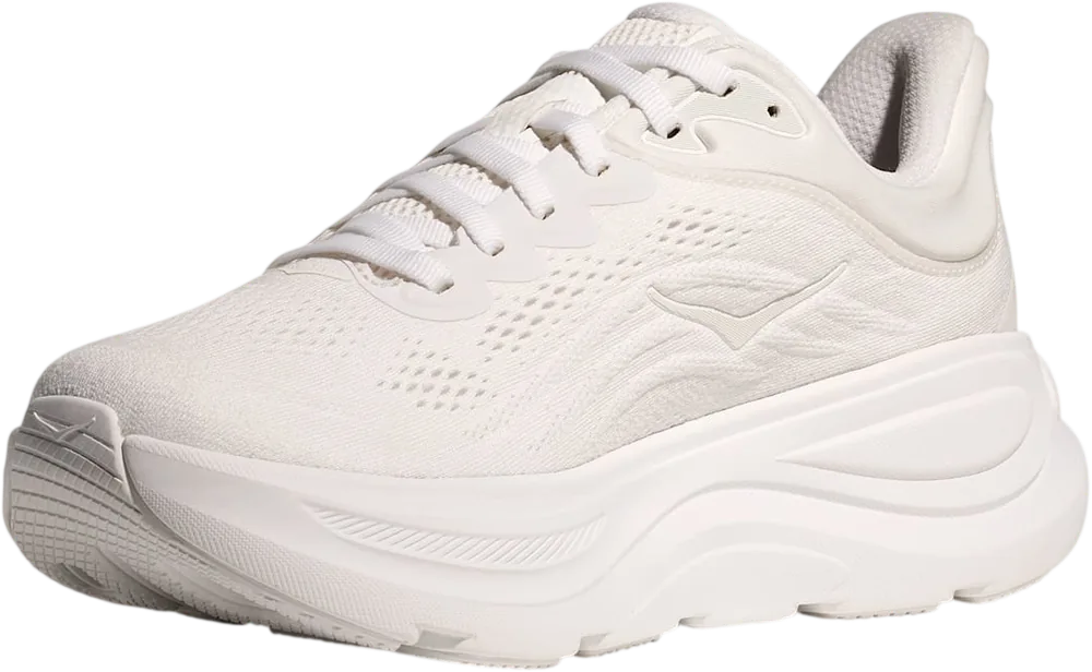HOKA Bondi 9 White, vue trois quarts