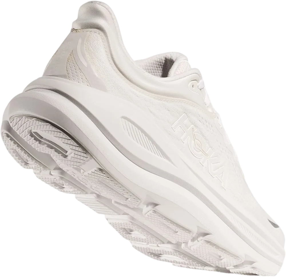 HOKA Bondi 9 White, vue trois quarts