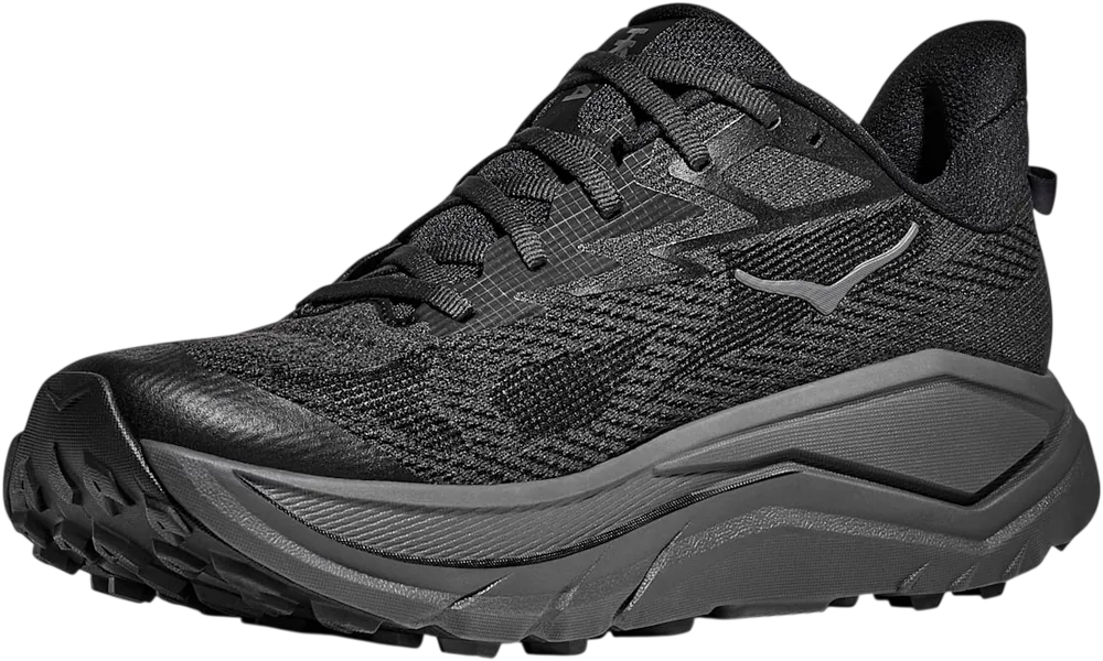 HOKA Challenger 8 Black/Outer Orbit, vue trois quarts
