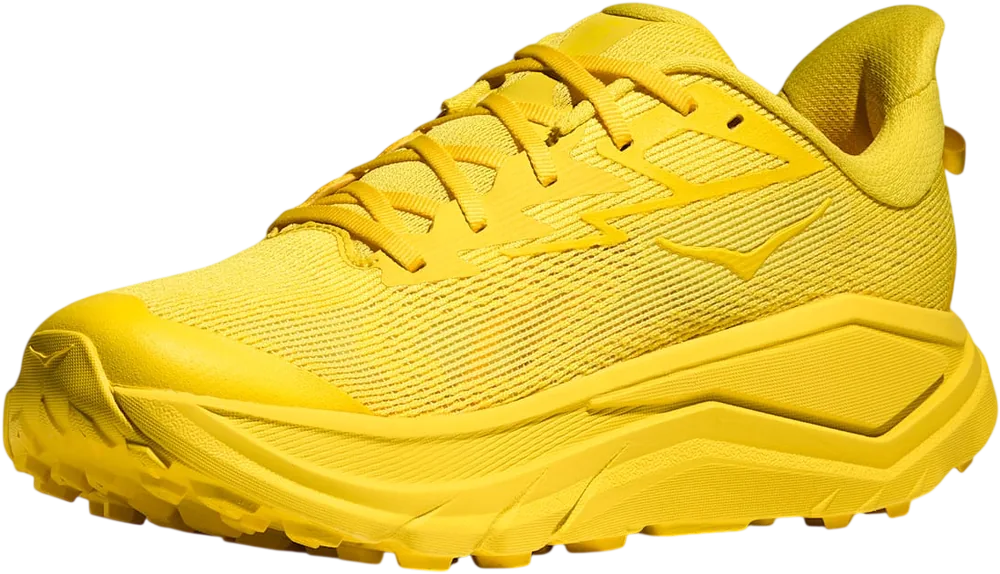 HOKA Challenger 8 Electric Lemon, vue avant trois quarts