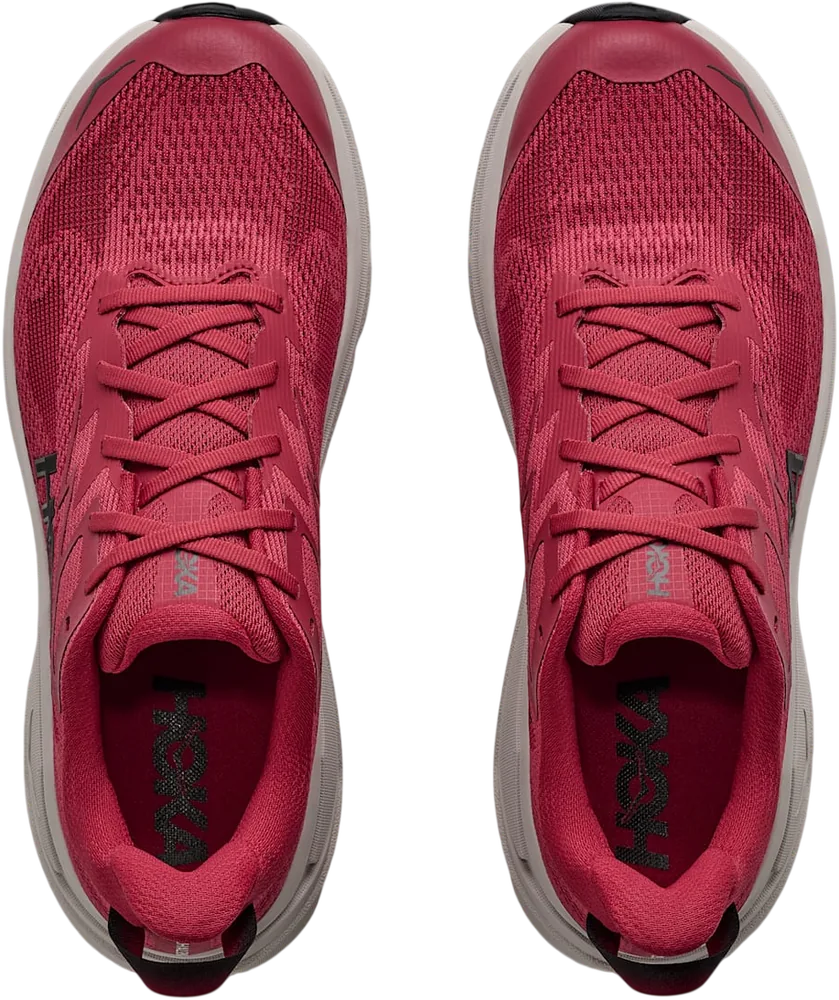 HOKA Challenger 8 Red Agate/River Rock Grey, vue de dessus