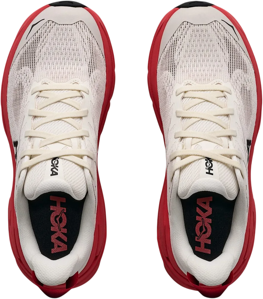 HOKA Challenger 8 Alabaster/Burnt Red, vue de dessus