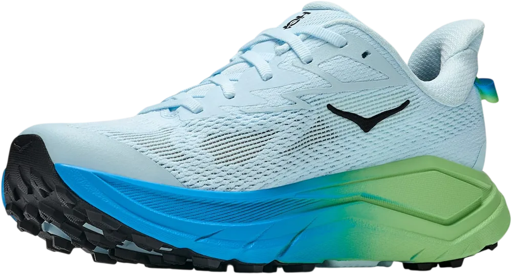 HOKA Challenger 8 Glimmering Blue/Tart Apple, profil extérieur