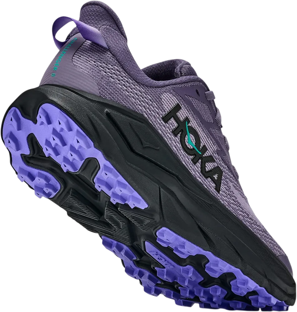 HOKA Challenger 8 Purple Fog/Black, vue trois quarts