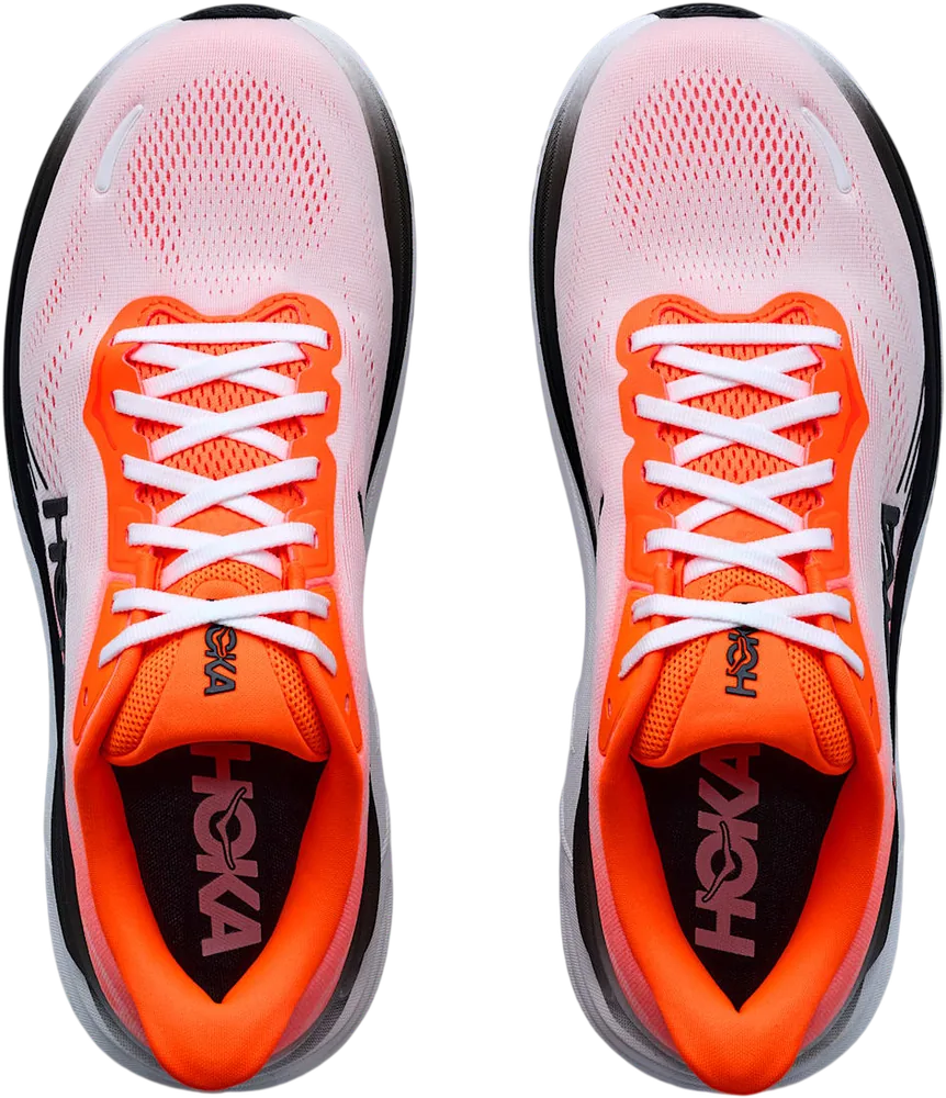 HOKA Clifton 11 Neon Tangerine/Frost, vue de dessus