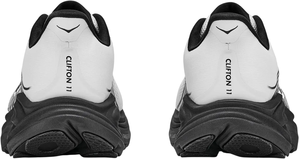 HOKA Clifton 11 White/Black, vue arrière