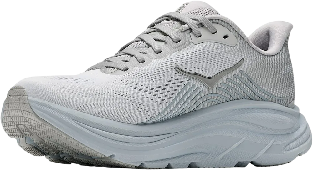 HOKA Clifton 11 Stardust/Mineral Blue, vue trois quarts