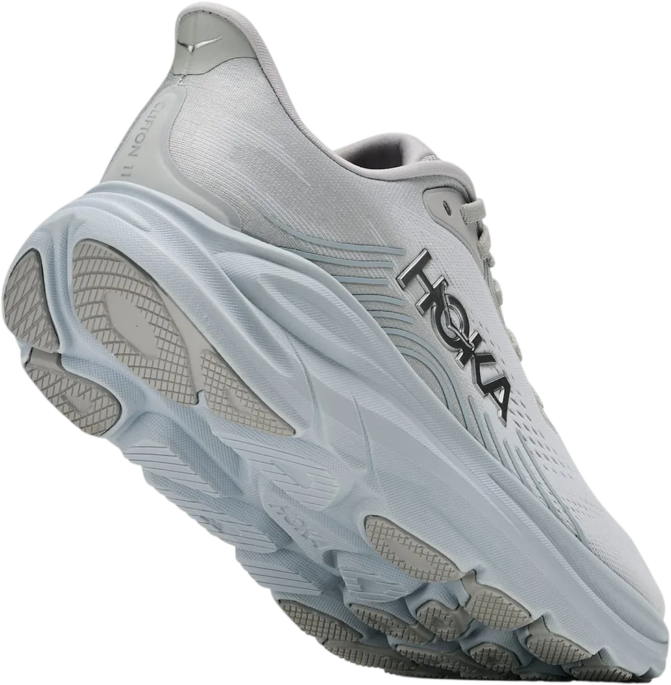 HOKA Clifton 11 Stardust/Mineral Blue, vue trois quarts