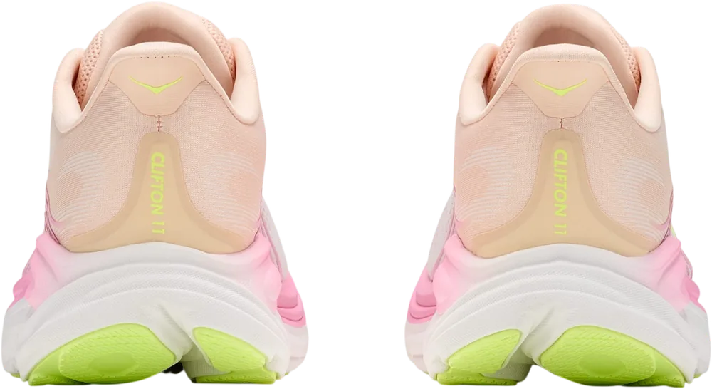 HOKA Clifton 11 Tangerine Glow/White, vue arrière