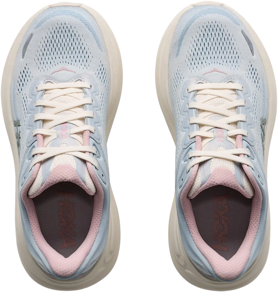 HOKA Bondi 9 Alabaster/Mineral Blue, vue de dessus