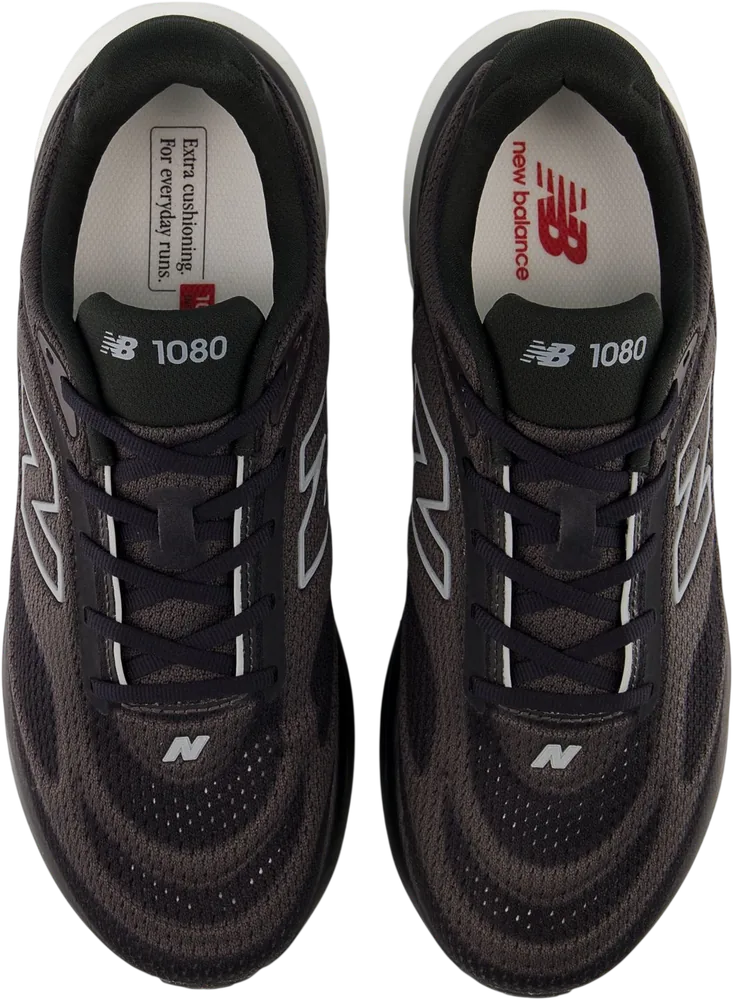 New Balance 1080 v15 Black / Slate Grey / Faded Black homme, vue de dessus