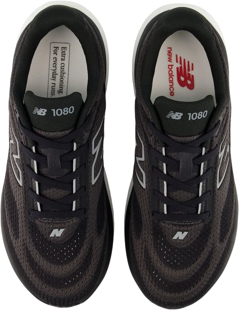 New Balance 1080 v15 Black / Slate Grey femme, vue de dessus