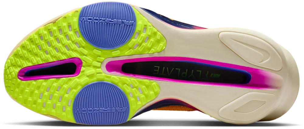Nike Alphafly 3 Laser Orange / Citron Pulse, semelle extérieure