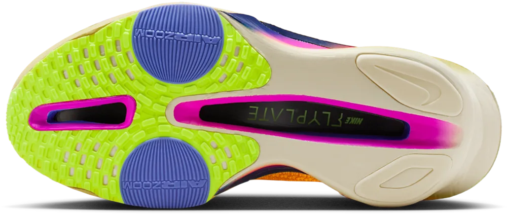 Nike Alphafly 3 Laser Orange / Citron Pulse, semelle extérieure