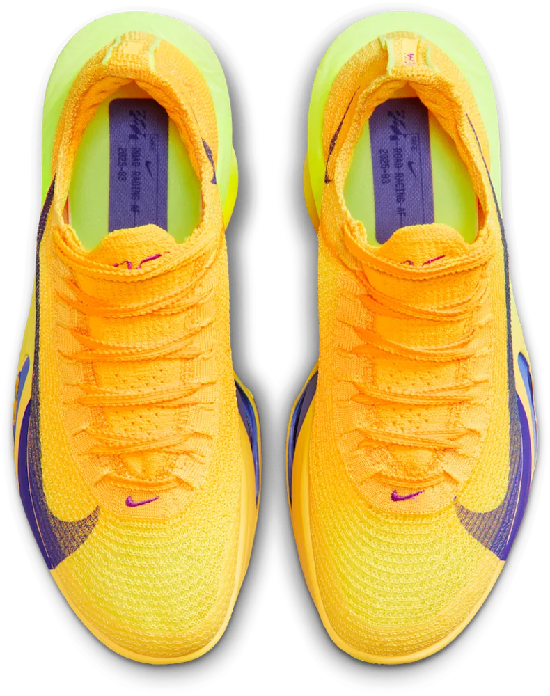 Nike Alphafly 3 Laser Orange / Citron Pulse, vue de dessus